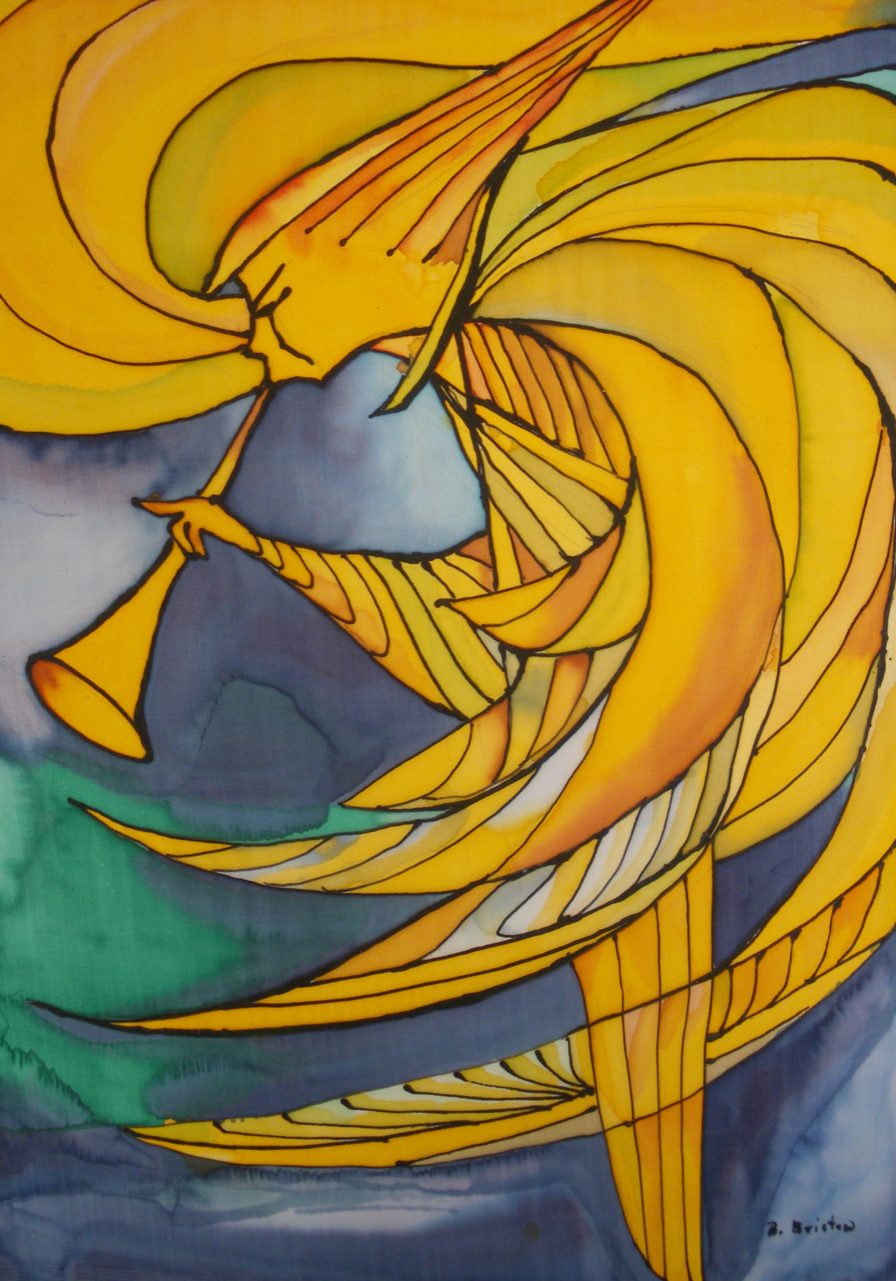'Golden Angel',2002(50x40cm) on Silk